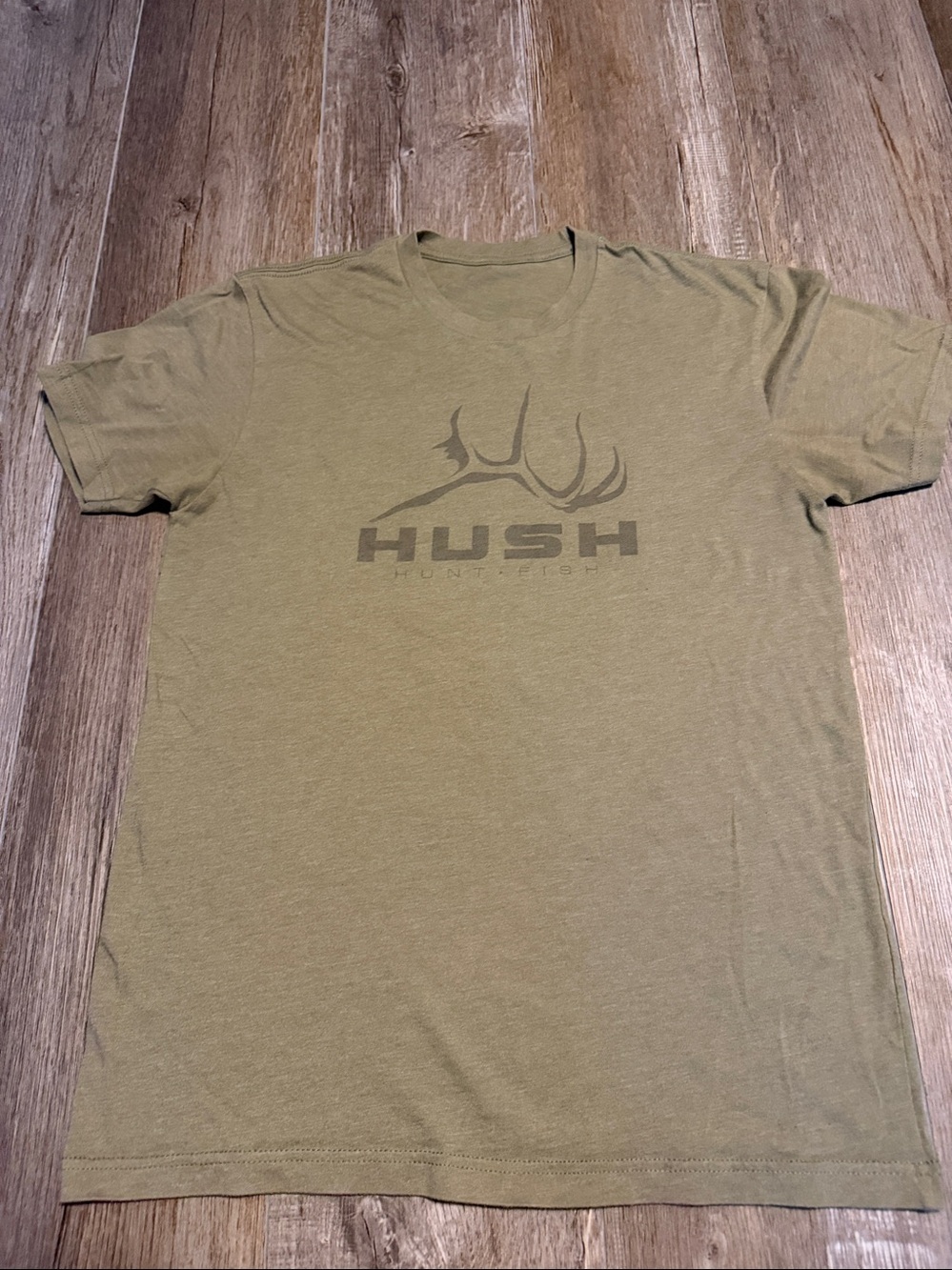 Hush Men's Olive Green Crewneck T-Shirt